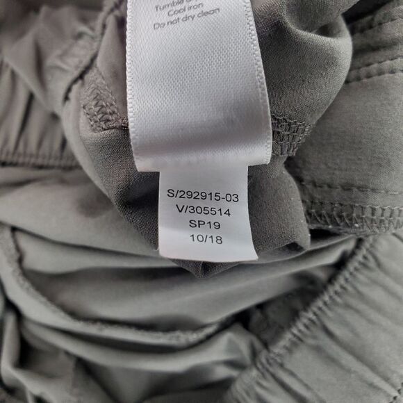 Athleta Skyline Paper Bag Waist Pants Olive Gray Size 10 - Picture 11 of 11